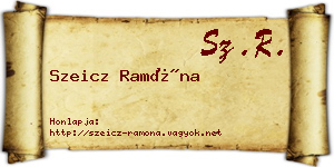 Szeicz Ramóna névjegykártya